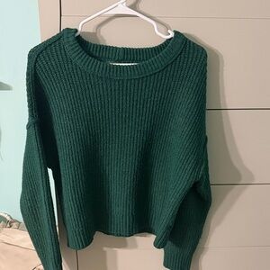 American Eagle Outfitters Forest Green Crew Neck Sweater
